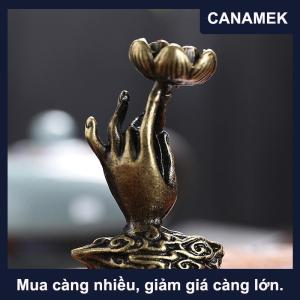 【CANAMEK】 Đồng tinh khiết backflow hương Phật Tay sen Brass hương khung hương trầm Zen trà buổi lễ bàn trà Bàn đồ nội thất