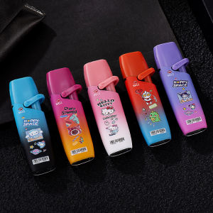 Personalized Trendy Metal Windproof Lighter Outdoor Portable Pink Flame Butane Gas Lighter Cigarette Accessories Gift