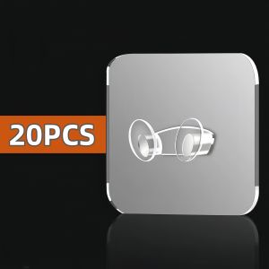 Polocat 20/10ชิ้นที่เก็บของติดผนังที่แขวนแบบไม่เจาะรูที่แขวนปลั๊กไฟที่แขวนในครัวตะขอแขวนติดผนังที่แขวนแบบติดได้ห้องน้ำ