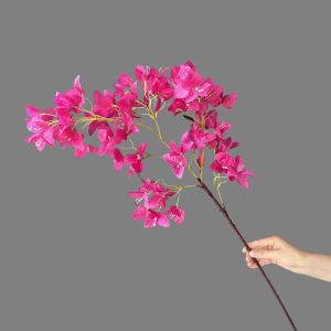 NEXTYOO 76cm Simulation Flower 24/51 Heads Real Touch Fake Bougainvillea Spectabilis  Iron Wire Inner Lining Artificial Plum Blossom Wedding