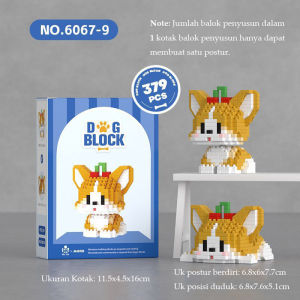 Mainan Block Toys Cute Dog Mainan Balok Susun Anjing Lucu Bricks Puppy Series Nano Block Dog