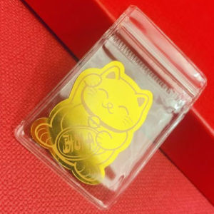 Manilago 2025 CAT Lucky Gold Foil Mobile Phone sticker Good of Wealth Lucky Cat Sticker Phone Decal