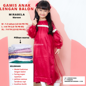 SUPER SALE GAMIS ANAK MIRABELLA LENGAN BALON