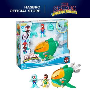 Marvel Spidey and his Amazing Friends Water-Webs Doc Ock Sea Whaler 3-Inch (7.6 CM) Toy Submarine & Figures Super Hero Toys Kids Ages 3+