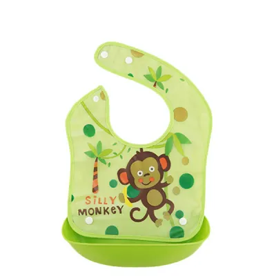 EZYLITTLES EVA Baby Bibs Detachable Waterproof Feeding Apron Water Resistant baby scarf Silicone bib