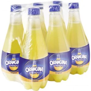 Orangina Sparkling Orange juice Drink 500 ml. 6 bottles เครื่องดื่มรสส้มโซดาผสมเนื้อส้ม ขวดพลาสติก 500มล 6 ขวด