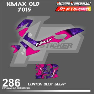 NMAX OLD 2015  (COD) STIKER STRIPING MOTOR YAMAHA NMAX OLD  HOLOGRAM DAN TRANSPARAN