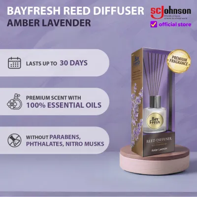 Bayfresh Reed Diffuser Regular Pengharum Ruangan Amber Lavender