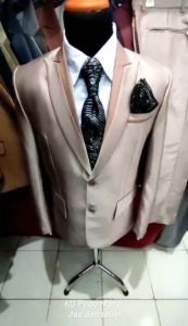 1 Stel Jas Rose Gold Semi Woll Kilap untuk Pernikahan
