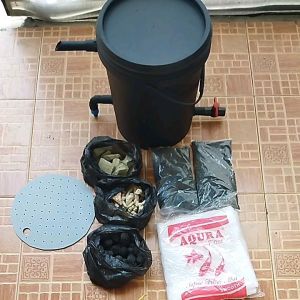 ember hitam bio filter kolam ikan koi