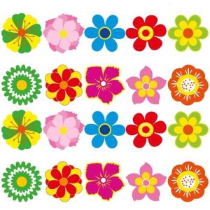 500Pcs Flower Sticker Glittering Seal Sticker Adhesive Wrapping Label for Scrapbooking Packaging Kids Rewarding Sticker