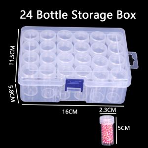 O-KAY 24/40/60 Bottles 5D Diamond Painting Tools Storage Box Diamond Painting Accessories Tools Bead Mosaic Storage Container Case