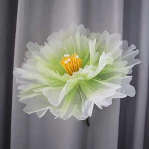 SHIRUI 40/50cm Artificial Peony Flower Silk Outdoor Fake Flowers Layered Fluffy Petals Large Flower Head Floor Display