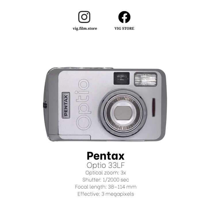 【極美品】PENTAX デジカメ Optio33LF 単三電池式　コンデジ PENTAX Optio 33LF デジタルカメラ KID ☆特上☆PENTAX OPTIO 33