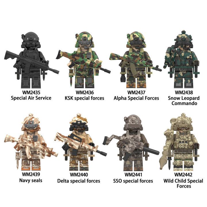 Military Camouflage Troops KSK SSO Special Forces Mini Building Blocks ...