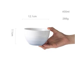 (LẺ MÓN) Bát đĩa sứ xám khói ombre Alps phong cách Bắc Âu - Chén dĩa nhà hàng sứ cao cấp không chì xuất khẩu