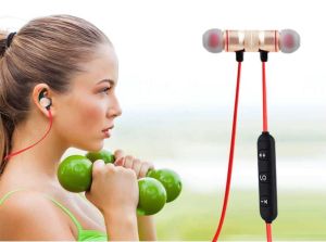 Sports Wireless Earphone Headset Magnetic Wireless Earbuds Earpiece With Mic For Mobile Phone