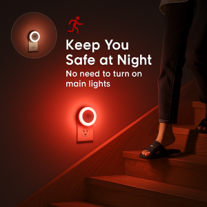 Intelligent Sensor Red Light Sleep Aid Night Light LED Wall Lamp Bedside Lamp Bedroom Nightlight Smart Lighting Wall Light