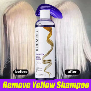 new Gray Color Fixing Hair Dye Shampoo Cover Gray Hair Fade Yellow After Bleach Hair Shampoo Non-Irritating Purple Shampoo Blonde hot