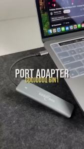 (HD1)Goojodoq Active Type C Hub 6 in 1 Adapter USBC to USB3.0 HDMI PD OTG 4K TF SD Card Reader