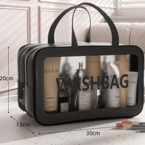 ถุงเก็บของแบบใหม่มีความจุขนาดใหญ่ แยกของแห้ง และเปียก พกพาสะดวก เป็น PVC โปร่งใสและสีเขียวอ่อน