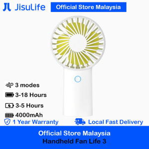 Jisulife 3 Speed Wind Portable Rechargeble 4000mAh Handheld Fan for Home Office Travel Outdoor Indoor Activity F2B