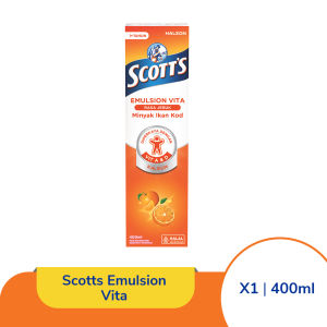 Scotts Vitamin dengan Omega 3 Vitamin A dan D + Kalsium Vita Rasa Jeruk 400ml