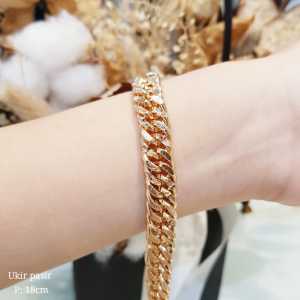Deux - Gelang Rantai Kapal Polos 10mm