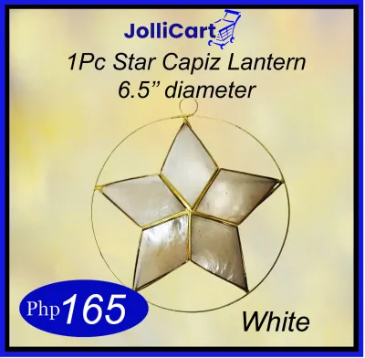 JolliCart 1Pc Star Capiz Lantern