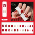 (PART 2) 3D Kuku Palsu Cantik 24 Pcs + FREE LEM Waterproof Fake Nail Art Korean Fashion Nail Set DIY Bridal Wedding Akrilik Tahan Air NL002. 