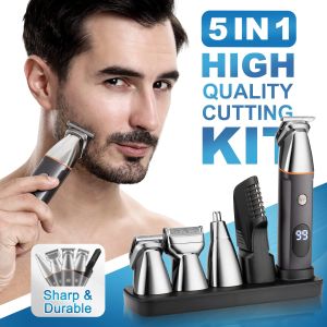 5 In 1 Electric Shaver for Men Professional Hair Clipper Trimmer Kit for Men Body Hair Nose Trimmer Beard Razor