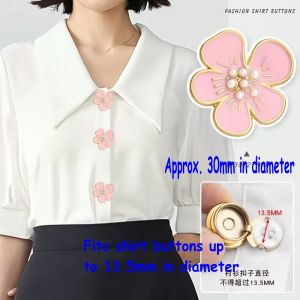SG seller🌹Button Covers for Women | Detachable Shirt Clips | Colorful Crystal Jewelry Buttons for DIY Clothing