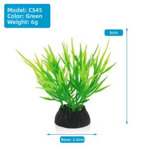 PAZNUL Height Range 4-8cm Artificial Aquarium Plant Low Grass Mini Aquarium Decoration Fashion Plastic Aquatic Plant Ornament Fish Tank Grass Flower Decoration Accessories