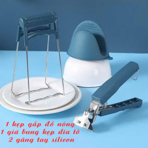 Dụng Cụ Gắp Nóng Chuyên Dụng Trong Nhà Bếp Chất Liệu Inox Không Gỉ Sẻ Bộ Dụng Cụ Gắp Bát Đĩa Chống Nóng - Găng Tay Bắc Nồi Cực Đa Năng Tiện Lợi Tramanhshop