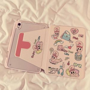 เคสไอแพด Air6 Air7 Gen11 ที่ใส่ปากกา Stitch Bunny เคสiPadหมุน 360° Gen10 Air5/4 Gen9 10.2 Air6/7 13 Pro13 2024
