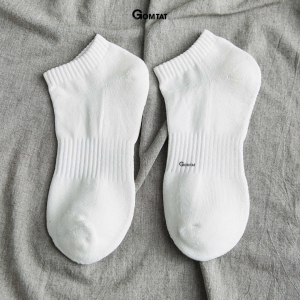 Vớ cổ thấp nam nữ trơn GOMTAT chất liệu cotton mềm mịn thoáng khí hút ẩm cực kỳ êm chân - GOM-KLB-TRONNGAN-1DOI