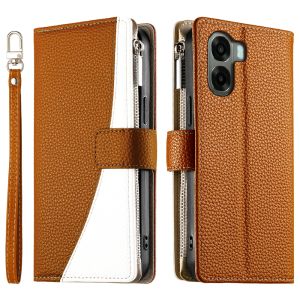 Ốp cho Oppo A18 a3x A5X A6X A3 A5 A6 Pro A17 a17k A16 A38 A54 A55 A57 a57s A58 A74 A76 A77 a77s A78 A79 A94 A96 4G Ốp Nắp gập Có khe cắm thẻ chia màu da từ tính