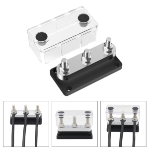 Car Terminal Block Negative Bus Bar 48V 600A Terminal Block Power Distribution Block M10 Termianl Bus for Automobile