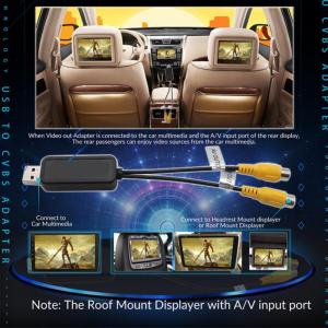【Chinatera】 USB To CVBS RCA Video Cable 2 CVBS Output USB To AV Cable Car Radio Accessories