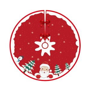 Christmas Tree Skirt Floor Carpet Mat Xmas Tree Base Cover Home Party New Year Christmas Decoration