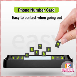 BIBLIO Car Temporary Parking Card Phone Number Card Plate Car Sticker Luminous Telephone Number
