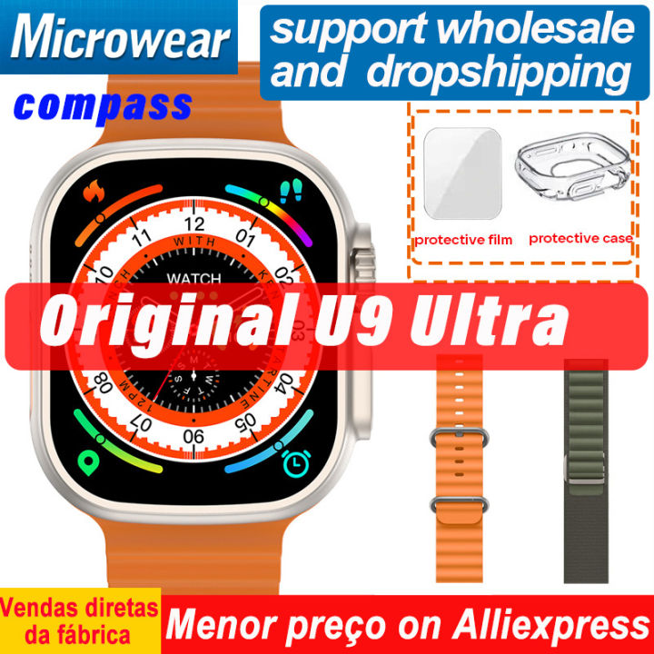 U9 Ultra Microwear Smart Watch Series Ultra 9เข็มทิศ2.2หน้าจอ IP68 49 ...