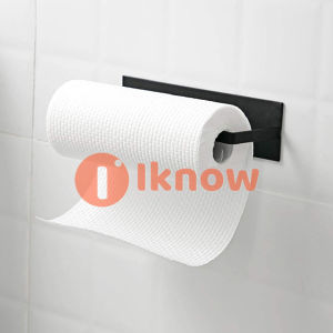 I know Paper Roll Rack Under Cabinet Mount Self Adhesive Paper Towel Rack Holder Stick on Wall Toilet Paper Roll Rack No Drilling for Bathroom & Kitchen