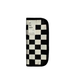 Canvas Checkerboard Flap pencil case large capacity pencil bag stationery storage bag gift
