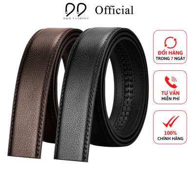 Dây thắt lưng nam da thật may 2 viền không đầu khóa, dành cho khóa tự động (Mã DDF20) - D&D Fashion