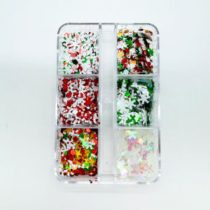 สติ๊กเกอร์ตกแต่งเกล็ดหิมะสีขาว คริสต์มาส ทรี อุปกรณ์เสริมเล็บฤดูหนาว