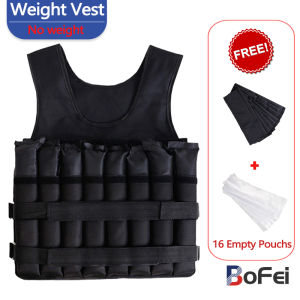 Weighted Vest Body Weights Vest 30KG Adjustable For Steel Or Sand With Free Bags Exercise Training