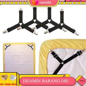 GCDHome Penjepit Ujung Sprei Kasur Bed Sheet Clip Holder 4 PCS - FS-1809 - Black