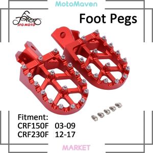 【High-quality】 MotoMaven JFG MOTO MX Foot Pegs Rests Pedals For XR150L CRF150L CRF150F CRF230F Motorcross Motorbike Parts Motorcycle Accessories