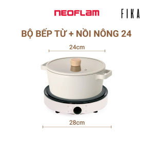 [Hàng chính hãng] Combo Nồi trung 24cm bếp từ Neoflam Fika Hàn Quốc ăn lẩu nấu hàng ngày